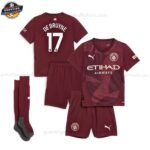 Manchester City DE BRUYNE 17 Drittes Trikot-Set für Kinder 2024/25