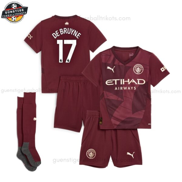 Manchester City DE BRUYNE 17 Drittes Trikot-Set für Kinder 2024/25