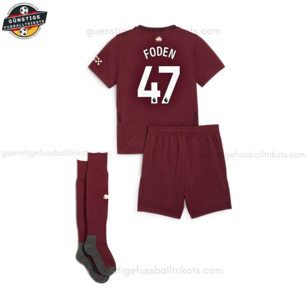 Manchester City FODEN 47 Drittes Trikot-Set für Kinder 2024/25
