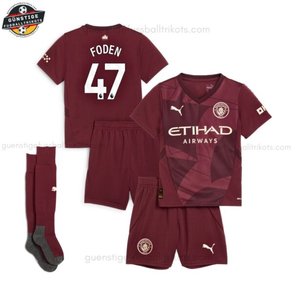 Manchester City FODEN 47 Drittes Trikot-Set für Kinder 2024/25