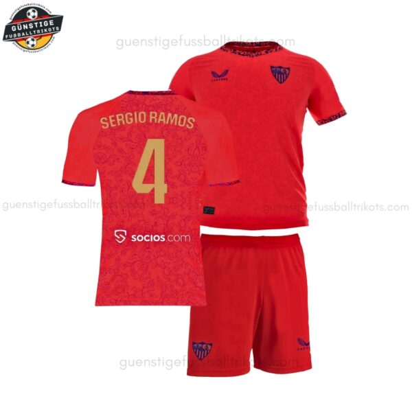 Sevilla RAMOS 4 Auswärtstrikot-Set für Kinder 2024/25
