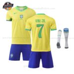 Brasilien Vini JR. 7 Heimtrikot-Set für Kinder 2024/25