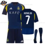Al Nassr RONALDO 7 Auswärtstrikot-Set für Kinder 2024/25