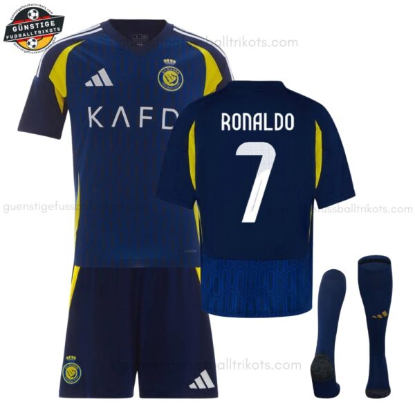 Al Nassr RONALDO 7 Auswärtstrikot-Set für Kinder 2024/25