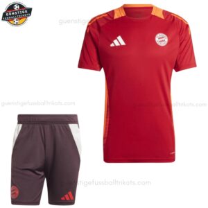 Bayern München Training Rot Fußballtrikot Kinder Set 2024/25