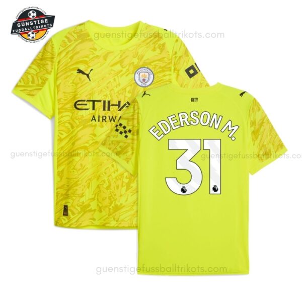 Manchester EDERSON M. 31 City Gelbes Torwarttrikot-Set für Kinder 2025/26