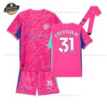 Manchester EDERSON M. 31 City Rosa Torwarttrikot-Set für Kinder 2025/26