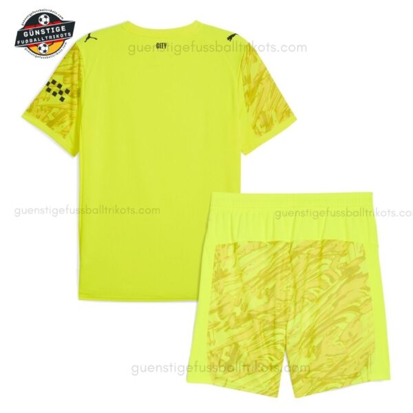 Manchester City Gelbes Torwarttrikot-Set für Kinder 2025/26