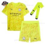 Manchester EDERSON M. 31 City Gelbes Torwarttrikot-Set für Kinder 2025/26
