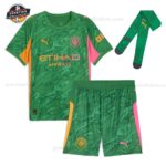 Manchester EDERSON M. 31 City Grünes Torwarttrikot-Set für Kinder 2025/26