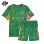 Manchester City Grünes Torwarttrikot-Set für Kinder 2025/26