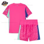 Manchester City Rosa Torwarttrikot-Set für Kinder 2025/26