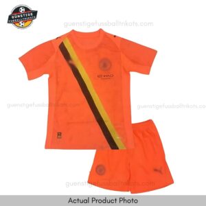 Actual front view of Manchester City Drittes Kinder Set 25_26