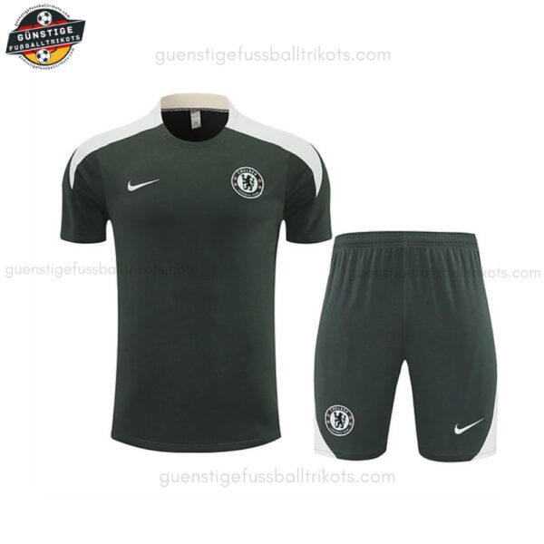 Chelsea Dunkelgrünes Training-Set für Kinder 2025/26