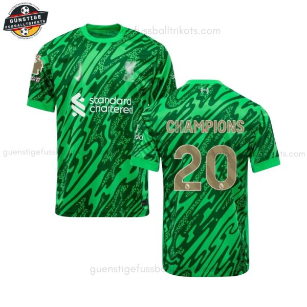 Liverpool CHAMPIONS 20 Grünes Torwarttrikot für Herren 2024/25