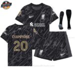 Liverpool CHAMPIONS 20 Torwarttrikot-Set für Kinder 2024/25