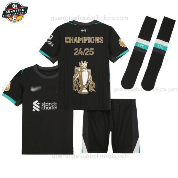 Liverpool CHAMPIONS 24/25 Auswärtstrikot-Set für Kinder 2024/25