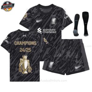 Liverpool CHAMPIONS Torwarttrikot-Set für Kinder 2024/25