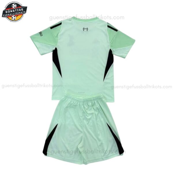 Liverpool Grünes Torwarttrikot-Set für Kinder 2025/26