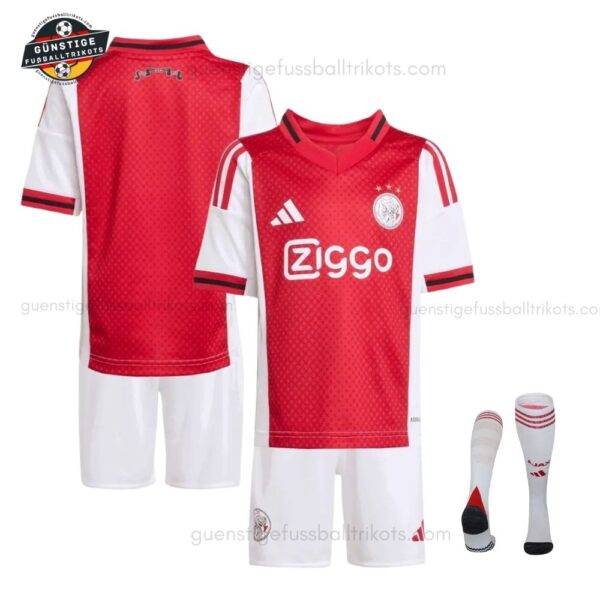 Ajax Heim Fußballtrikot Set für Kinder 2025/26