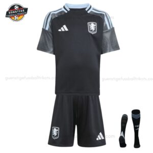 Aston Villa Auswärtstrikot Kinder Set 25_26-front view with socks