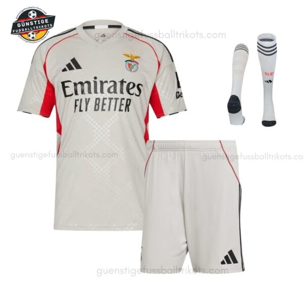 Benfica Auswärt Fußballtrikot Set für Kinder 2025/26
