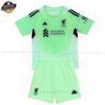 Liverpool Grünes Torwarttrikot-Set für Kinder 2025/26