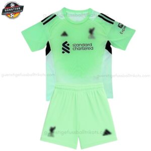 Liverpool Grünes Torwarttrikot-Set für Kinder 2025/26