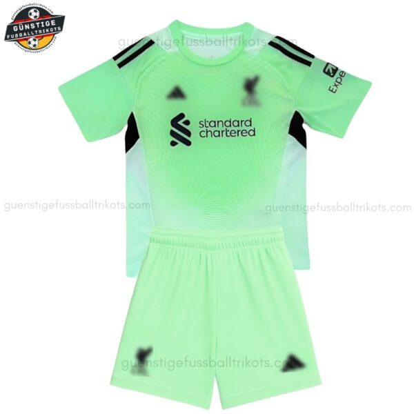 Liverpool Grünes Torwarttrikot-Set für Kinder 2025/26