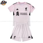 Liverpool Rosa Torwarttrikot-Set für Kinder 2025/26