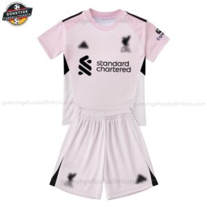 Liverpool Rosa Torwarttrikot-Set für Kinder 2025/26