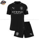 Manchester City Schwarzes Drittes Trikot-Set für Kinder 2025/26