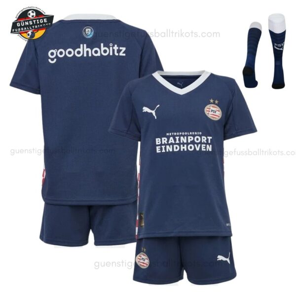 PSV Eindhoven Auswärtstrikot-Set für Kinder 2025/26