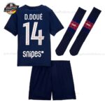 Paris Saint Germain D.DOUÉ 14 Heimtrikot-Set für Kinder 2025/26