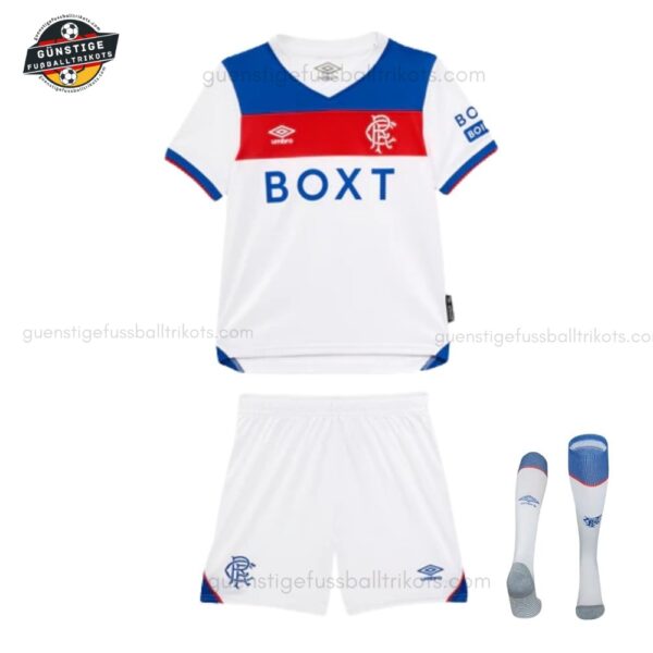 Castore Rangers Auswärtstrikot-Set für Kinder 2025/26