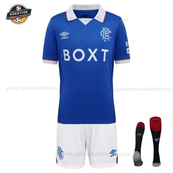Castore Rangers Heimtrikot-Set für Kinder 2025/26
