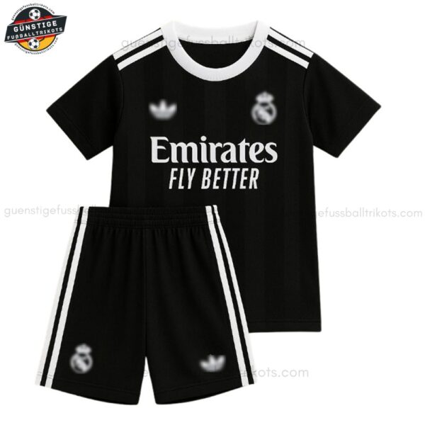 Real Madrid Torwart Schwarzes Set für Kinder 2025/26
