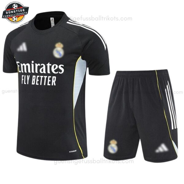Real Madrid Schwarzes Training-Set für Kinder 2025/26