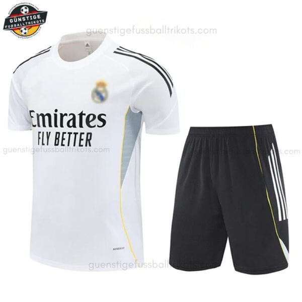 Real Madrid Weißes Training-Set für Kinder 2025/26