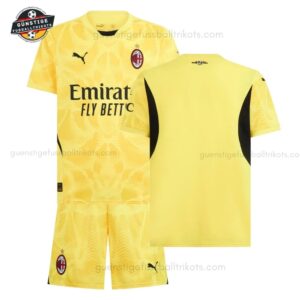 AC Milan Gelbes Torwarttrikot Set für Kinder 2024/25