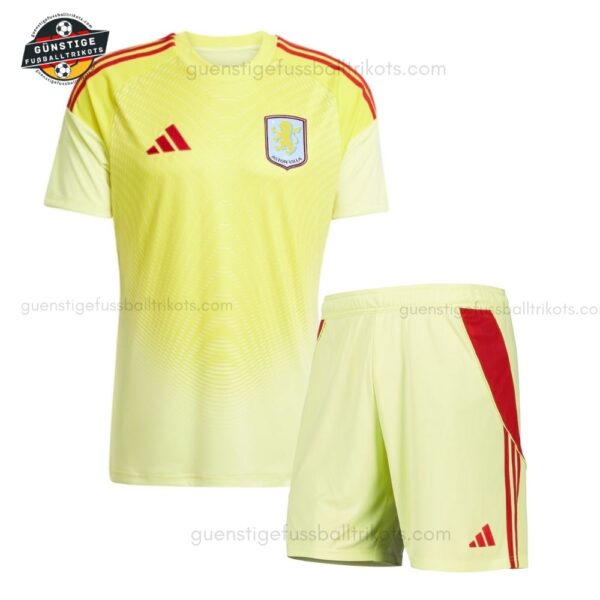 Aston Villa Gelbes Torwarttrikot-Set für Kinder 2025/26