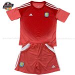 Aston Villa Rotes Torwarttrikot-Set für Kinder 2025/26
