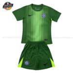 Chelsea Grüner Torwarttrikot Kinder Set 2025/26