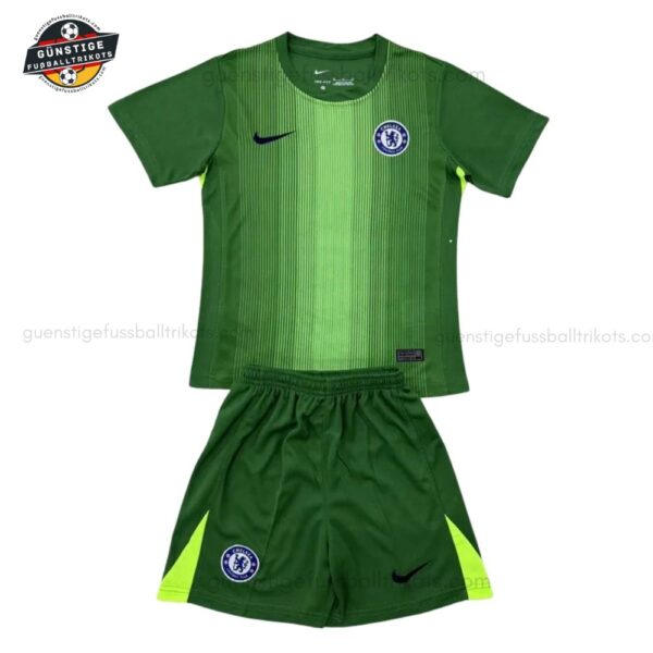 Chelsea Grüner Torwarttrikot Kinder Set 2025/26