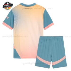 Manchester City Viertes Kinder Set 24_25-back view