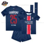 Paris Saint Germain Europe Champions Trikot mit 1 Stern-Set für Kinder 2024/25