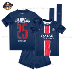 Paris Saint Germain Europe Champions Trikot mit 1 Stern-Set für Kinder 2024/25