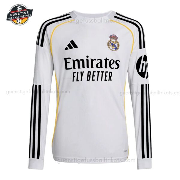 Real Madrid Heim Langarmtrikot für Herren 2025/26