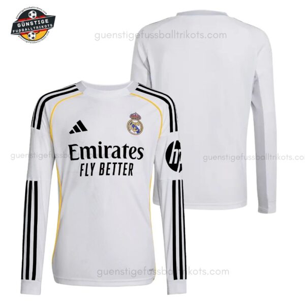 Real Madrid Heim Langarmtrikot für Herren 2025/26