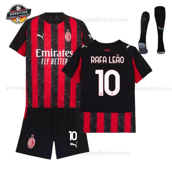 AC Milan RAFA LEÃO 10 Heimtrikot-Set für Kinder 2025/26